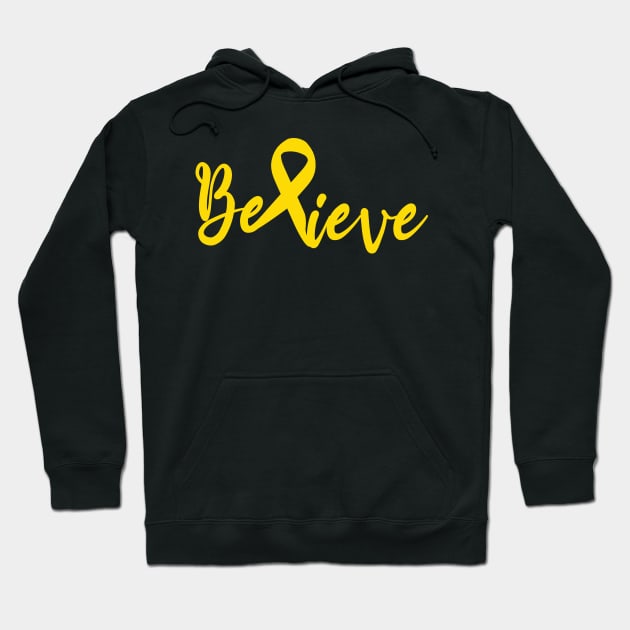 Believe Childhood Cancer awareness Gift For Cancer Patients . Hoodie by followthesoul